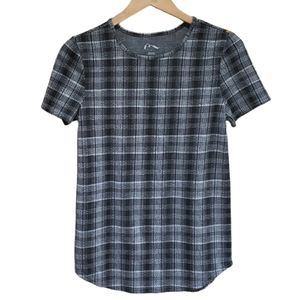 Art Class Long Length Plaid T-shirt Short Sleeve